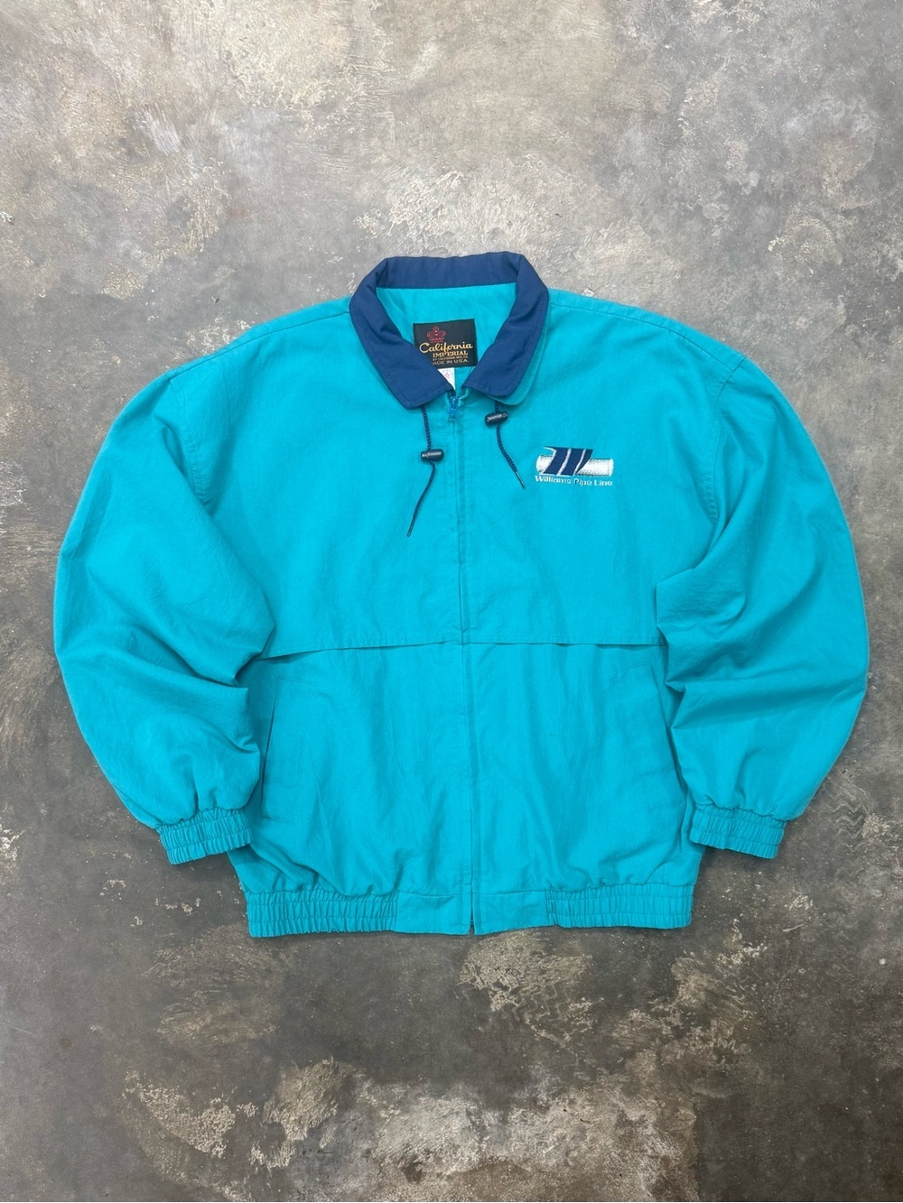 Vintage California Imperial Teal Blue Windbreaker Men’s XL